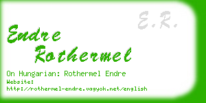 endre rothermel business card